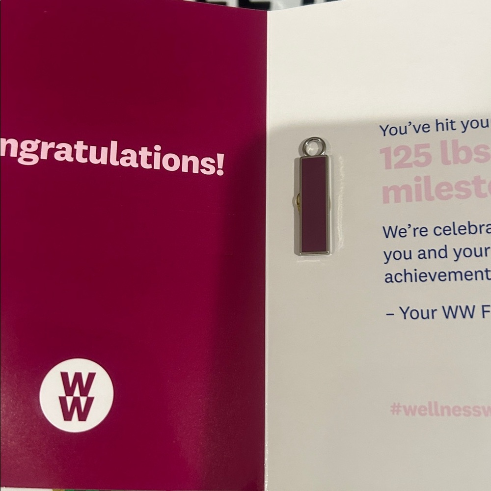 WW Weight watchers 125lb charm